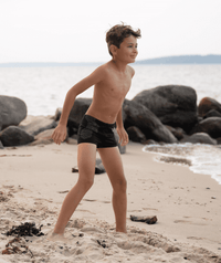 Watery swim trunks for boys - Flaming Vegas Eco - Blue Corner