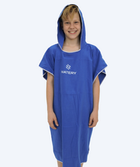 Watery bathing poncho for junior - Microfiber - Royal Blue