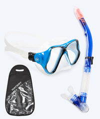 Watery Combo snorkel set for adults - Hudson Semi-Dry - Blue