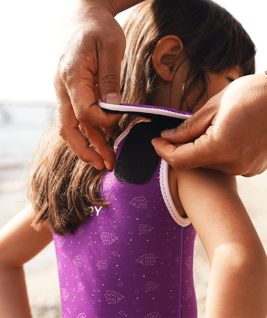 Watery wetsuit for kids - Baia Shorty - Atlantic Turquoise