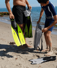 Watery diving fins for juniors/adults (33-46) - Breeve Longtail - Black/White