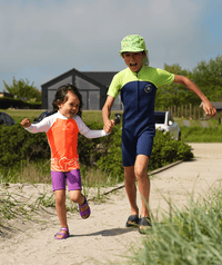 Watery UV shirt for kids - Chilton Long Sleeved Rashguard - Pink/white