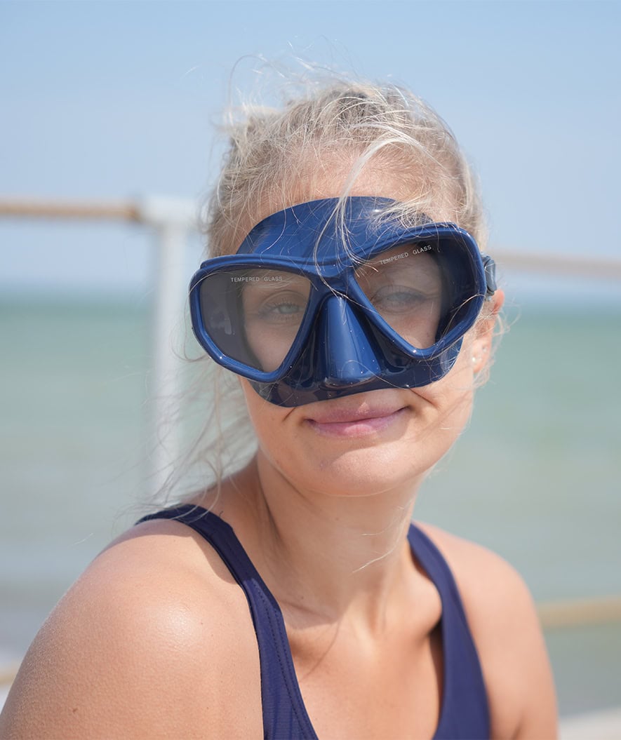Watery snorkel set for adults (from 15 years) - Fenton/Rilian - Dark blue/black