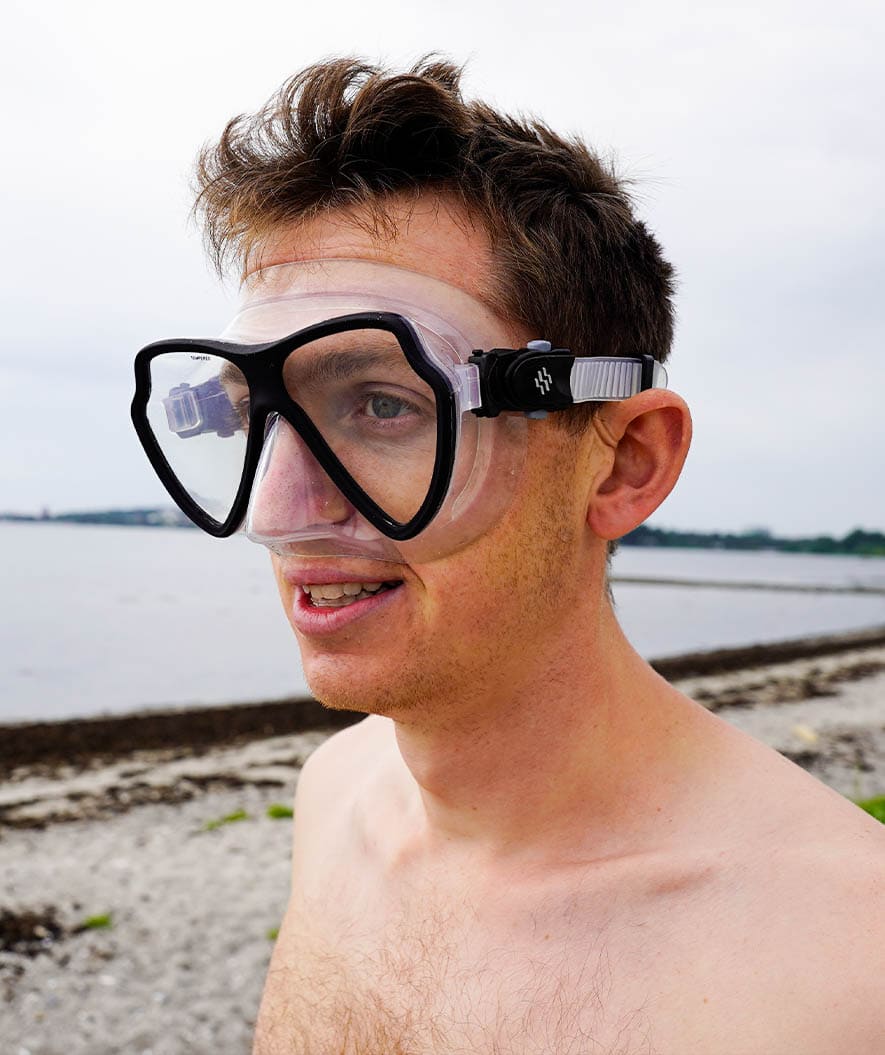 Watery snorkel set for adults (from 15 years) - Itzel/Breeve - Black