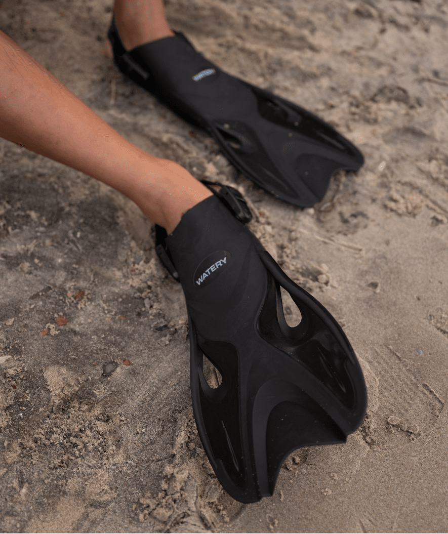 Watery snorkel set for adults - Fisher/Hudson - Black