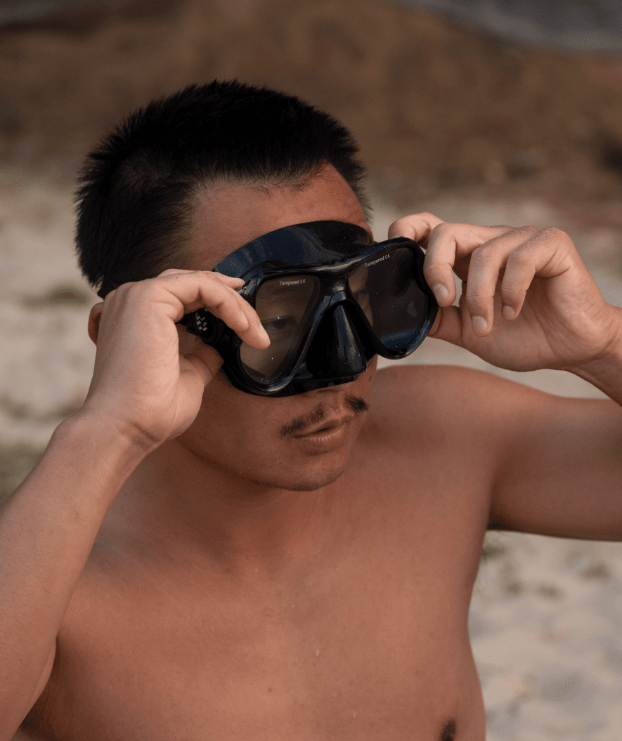 Watery snorkel set for adults - Fisher/Hudson - Black