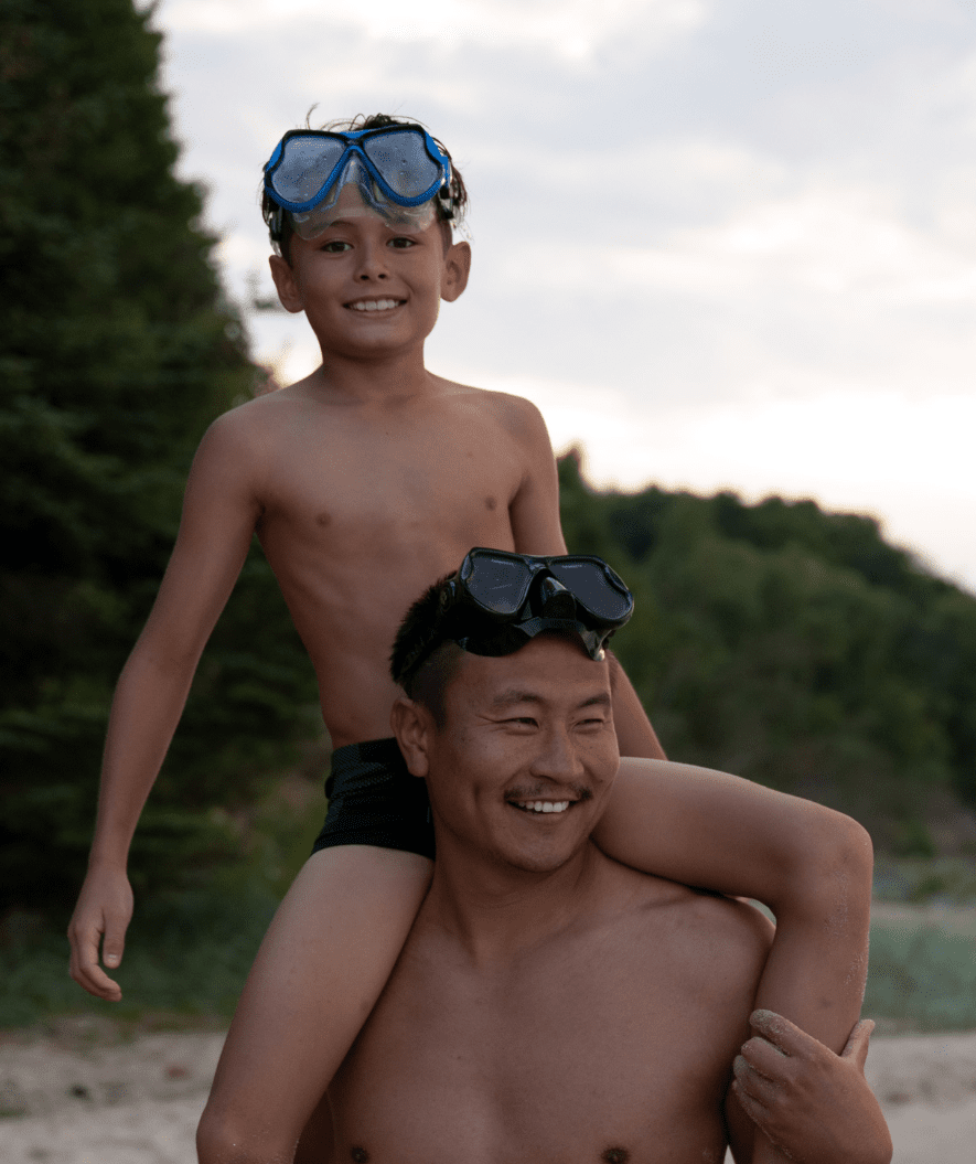 Watery snorkel set for adults - Fisher/Hudson - Black