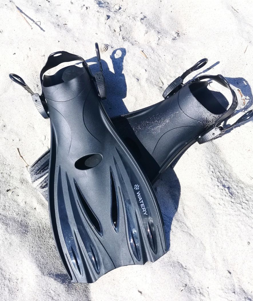 Watery diving fins for adults - Delmere - Black
