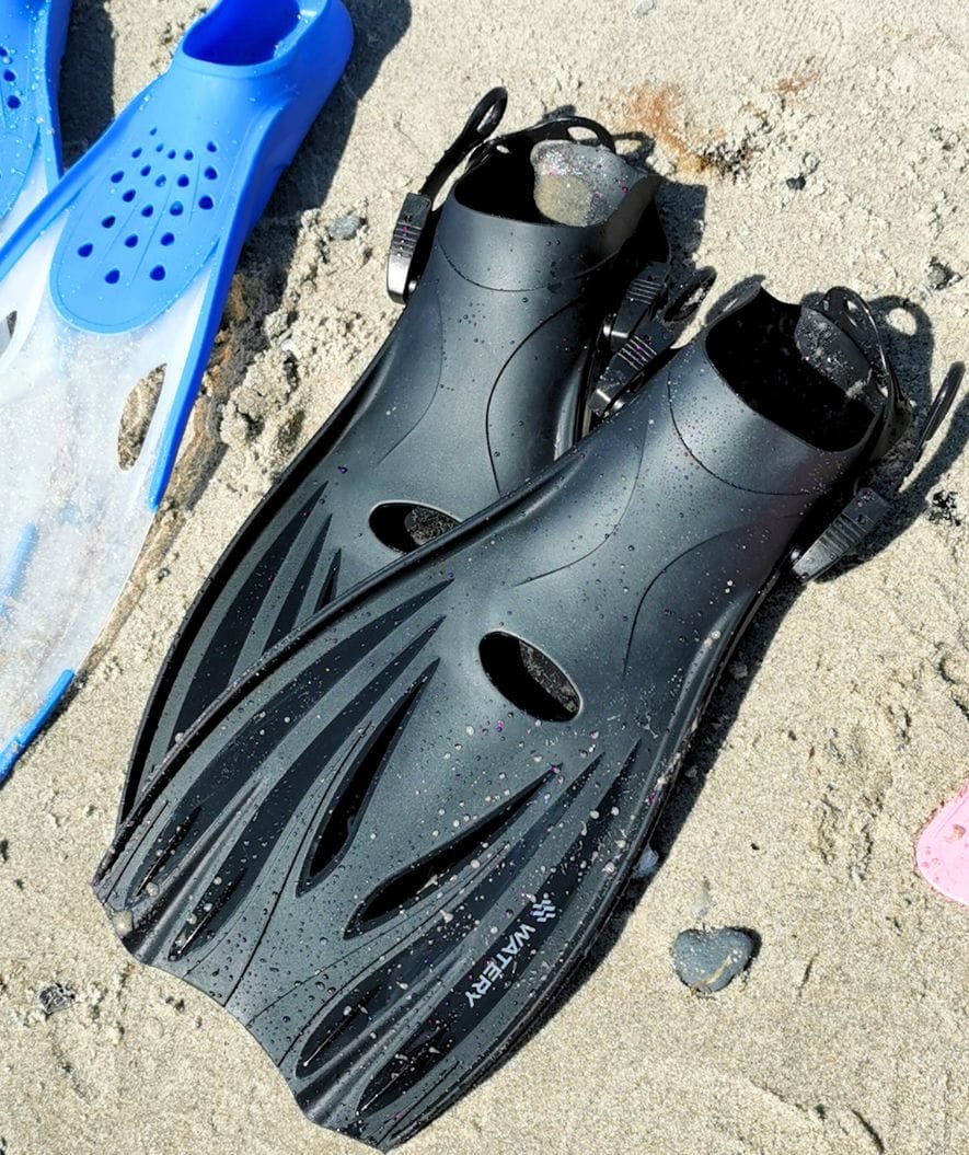 Watery diving fins for adults - Delmere - Black