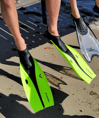 Watery diving fins for juniors/adults (33-46) - Breeve Longtail - Black/White