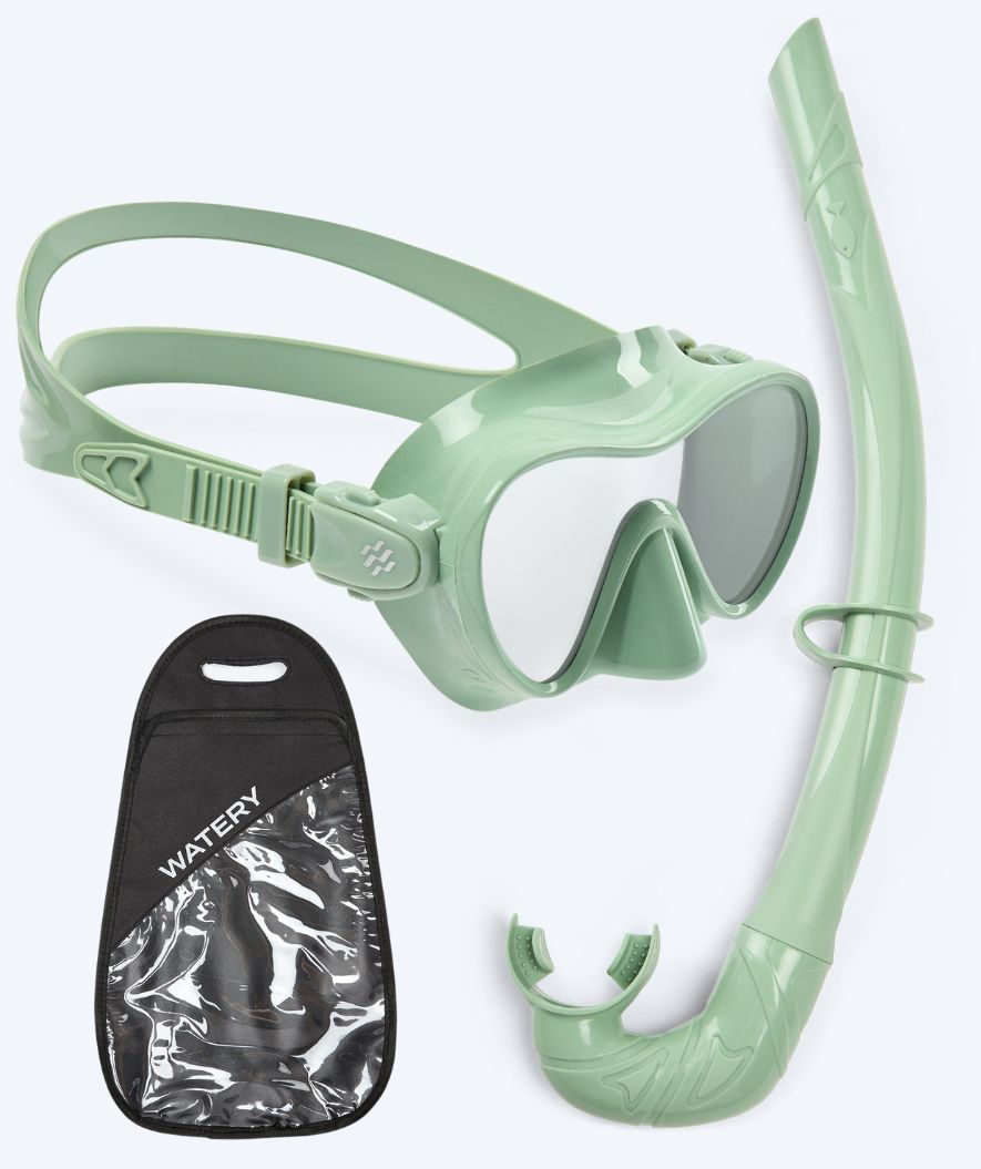Watery Combo snorkel set for kids - Cliff - Green