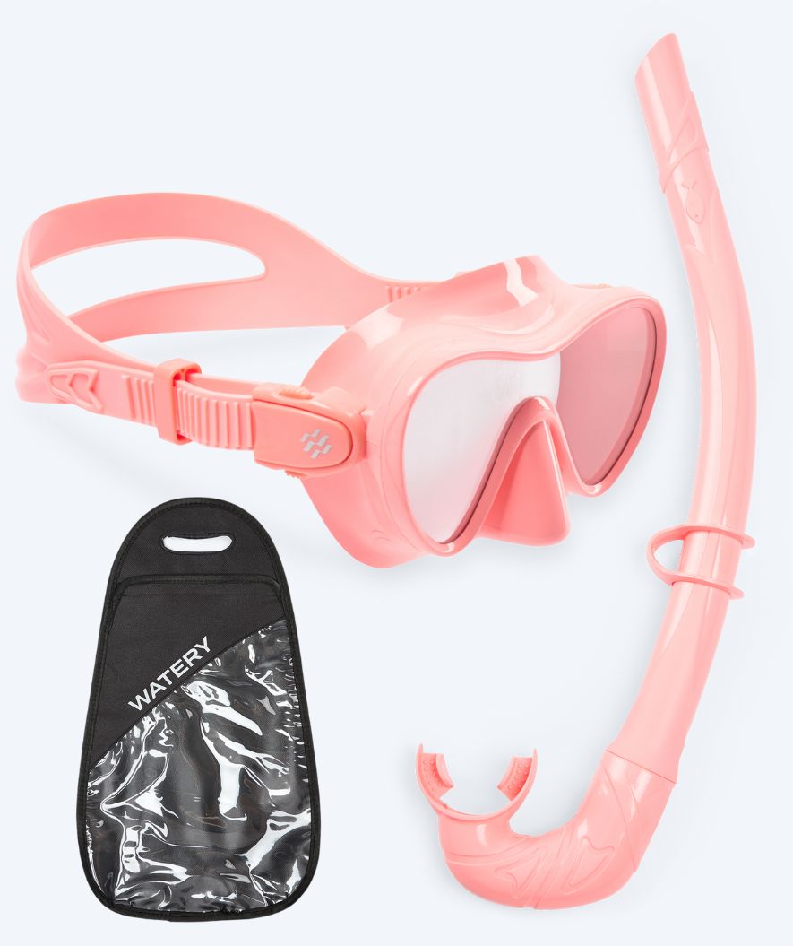 Watery Combo snorkel set for kids - Cliff - Pink