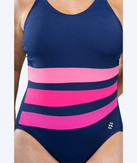 Watery padded swimsuit for women - Mystique Stripes - Pinky