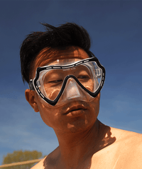 Watery diving mask for adults (from 15 years) - Nebula - Black