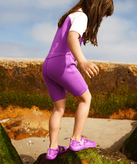 Watery UV wetsuit for kids - Calypso Shorty - Purple