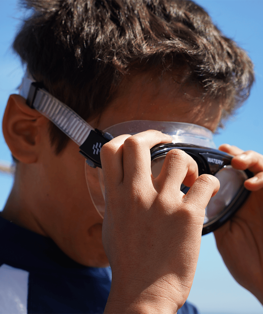 Watery diving mask for junior (8-15) - Ohio - Black