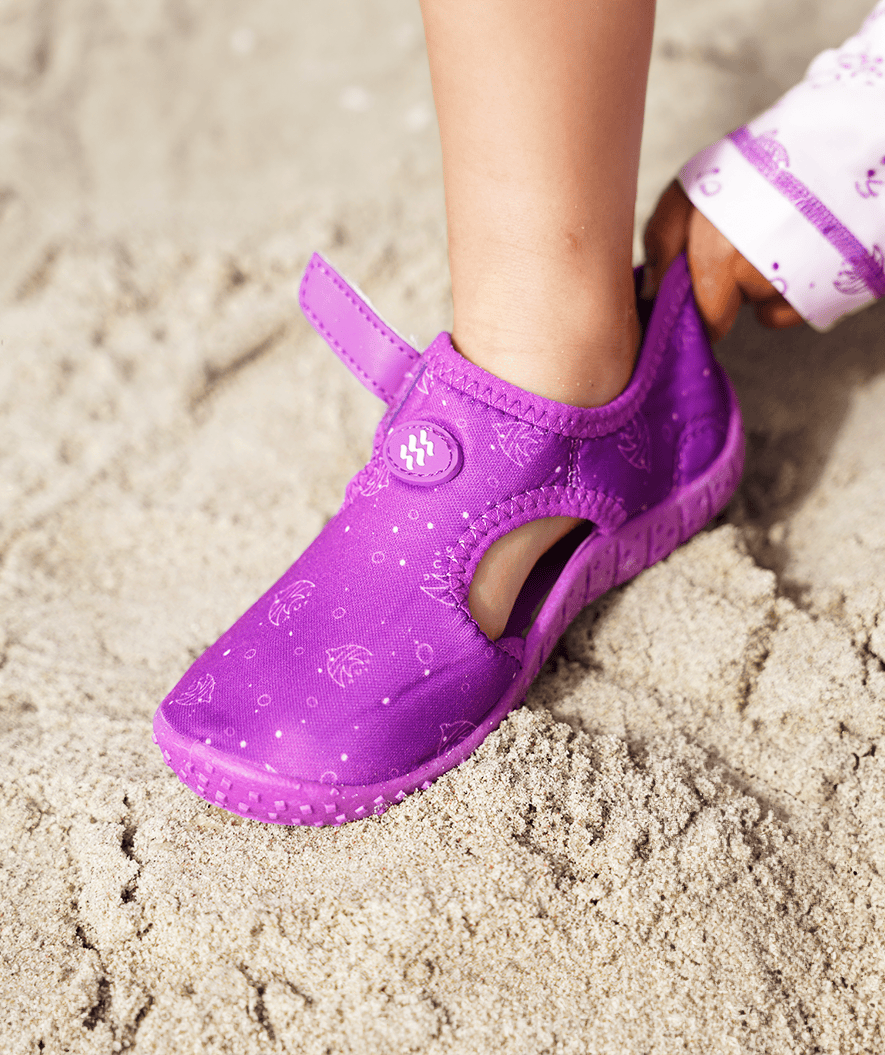 Watery swim shoes for kids - Romney - Purple