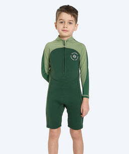 Watery UV wetsuit for kids - Calypso Long Sleeved - Green/light green
