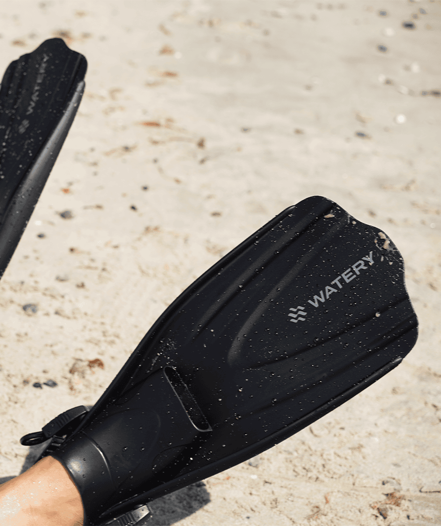 Watery diving fins for adults - Skipper - Black