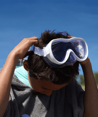 Watery diving mask for junior (8-15) - Odine - Blue/white