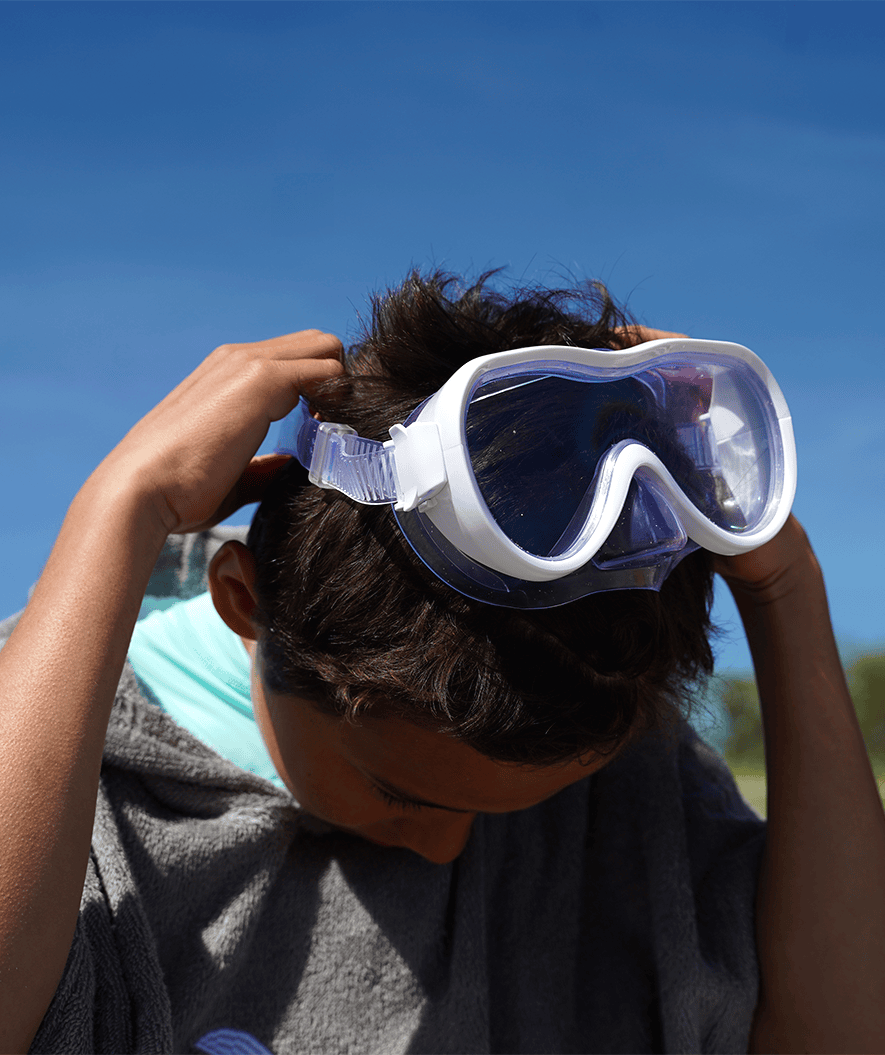 Watery diving mask for junior (8-15) - Odine - Blue/white