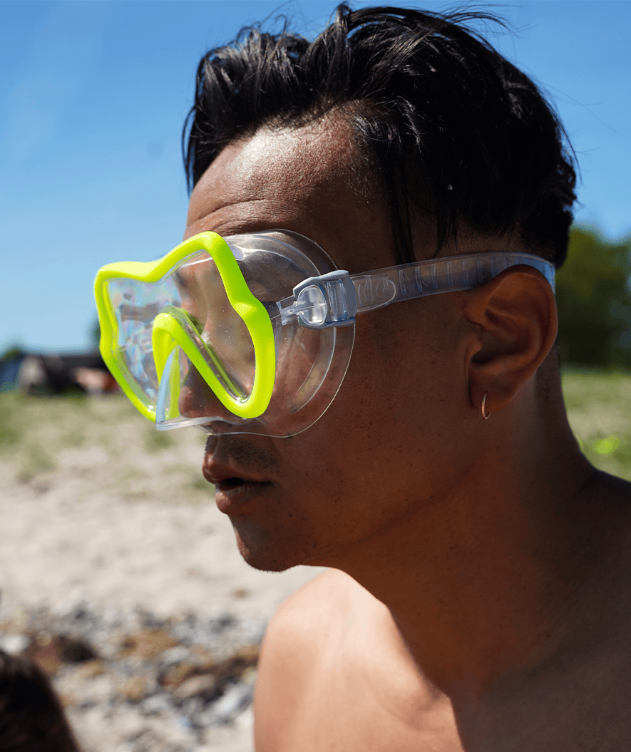 Watery diving mask for junior (8-15) - Trigger - Yellow/clear