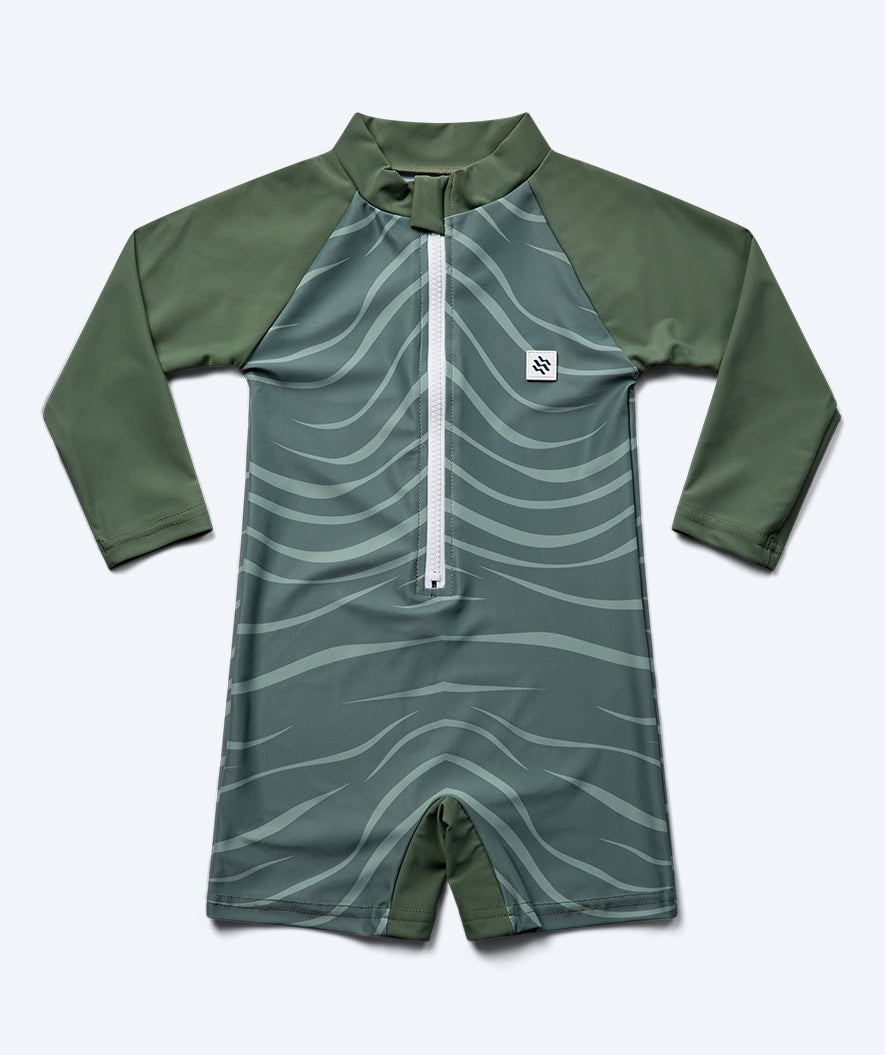 Watery UV-suit for kids - Fjord Long Sleeve Rashguard - Green