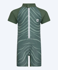 Watery UV-suit for children - Fjord Short Sleeve Rashguard - Green