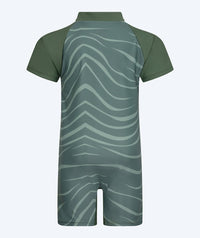 Watery UV-suit for children - Fjord Short Sleeve Rashguard - Green