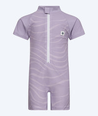 Watery UV-suit for kids - Fjord Short Sleeve Rashguard - Purple