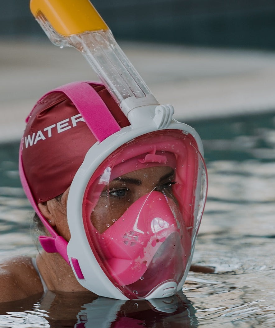 Watery full face diving mask for adults - Oxygen - Black