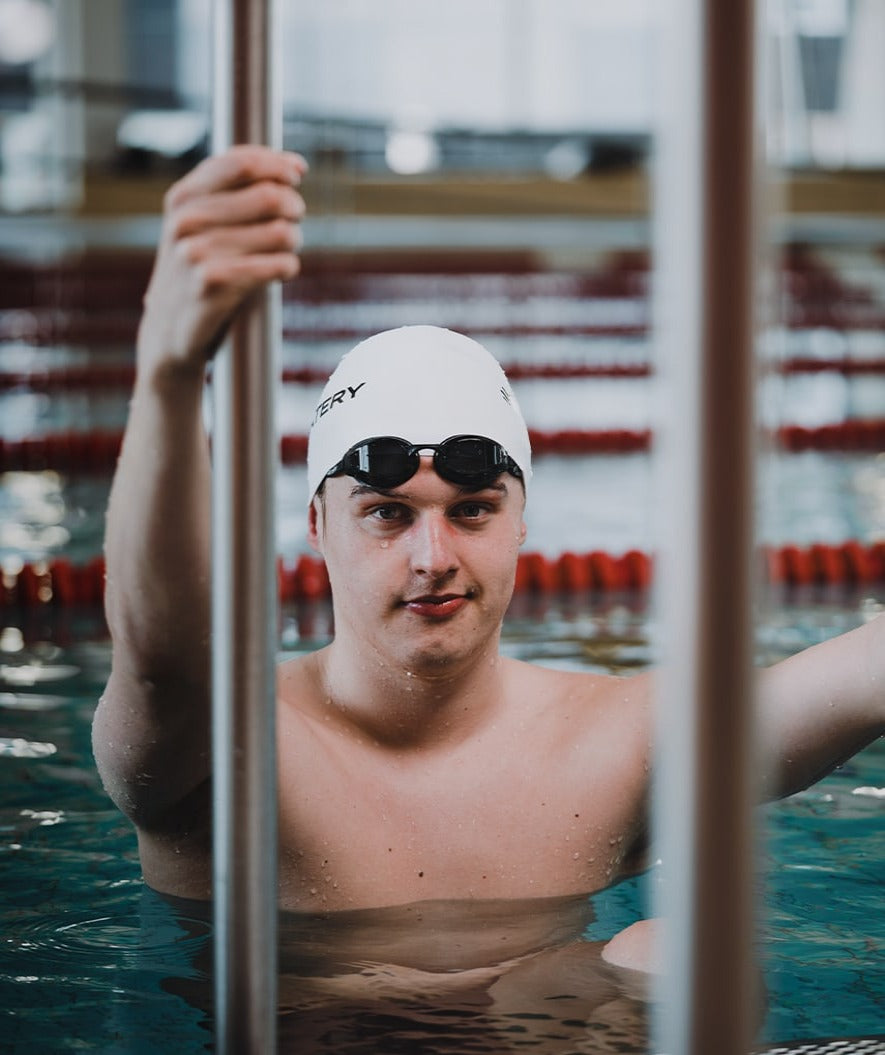 Watery competition swim cap - Signature Dome - White