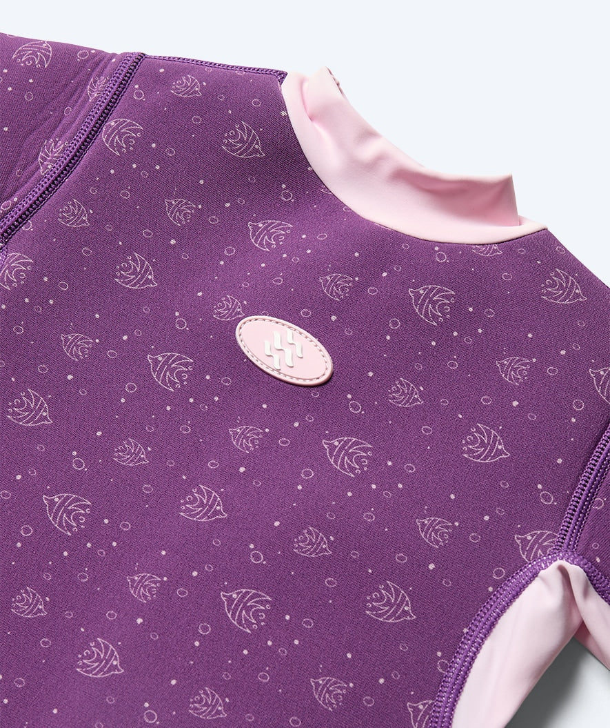Watery neoprene shirt for kids - Baia Top - Atlantic Purple