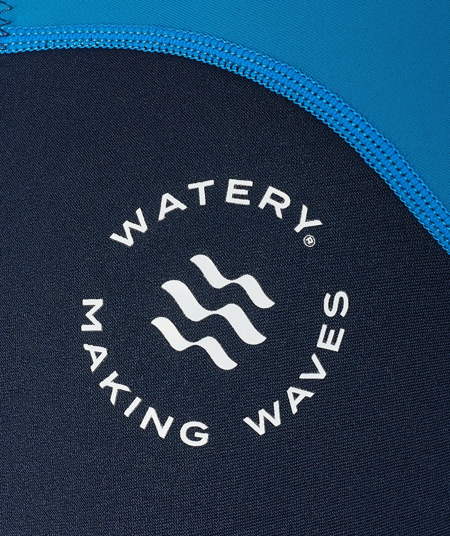 Watery UV wetsuit for kids - Calypso Full-Body - Blue/dark blue