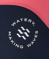 Watery UV wetsuit for kids - Calypso Full-Body - Coral/dark blue