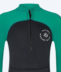 Watery UV wetsuit for kids - Calypso Full-Body - Green/black