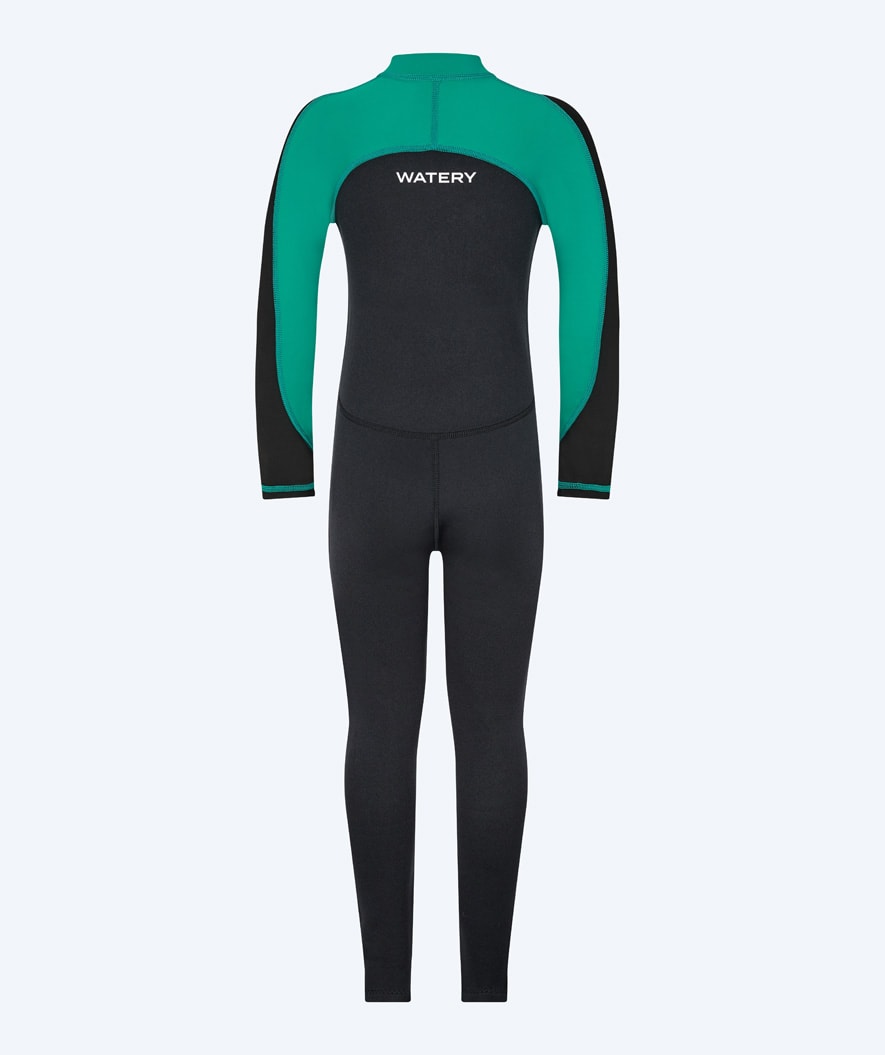 Watery UV wetsuit for kids - Calypso Full-Body - Green/black