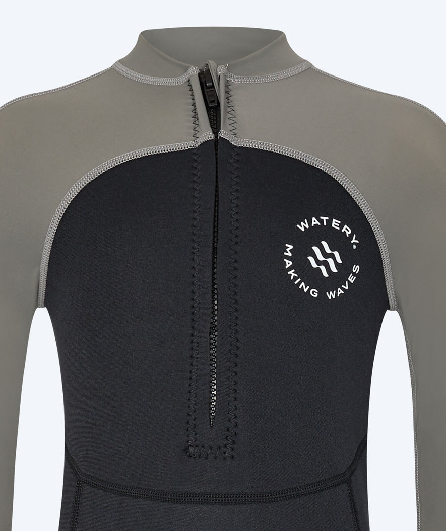 Watery UV wetsuit for kids - Calypso Full-Body - Grey/black