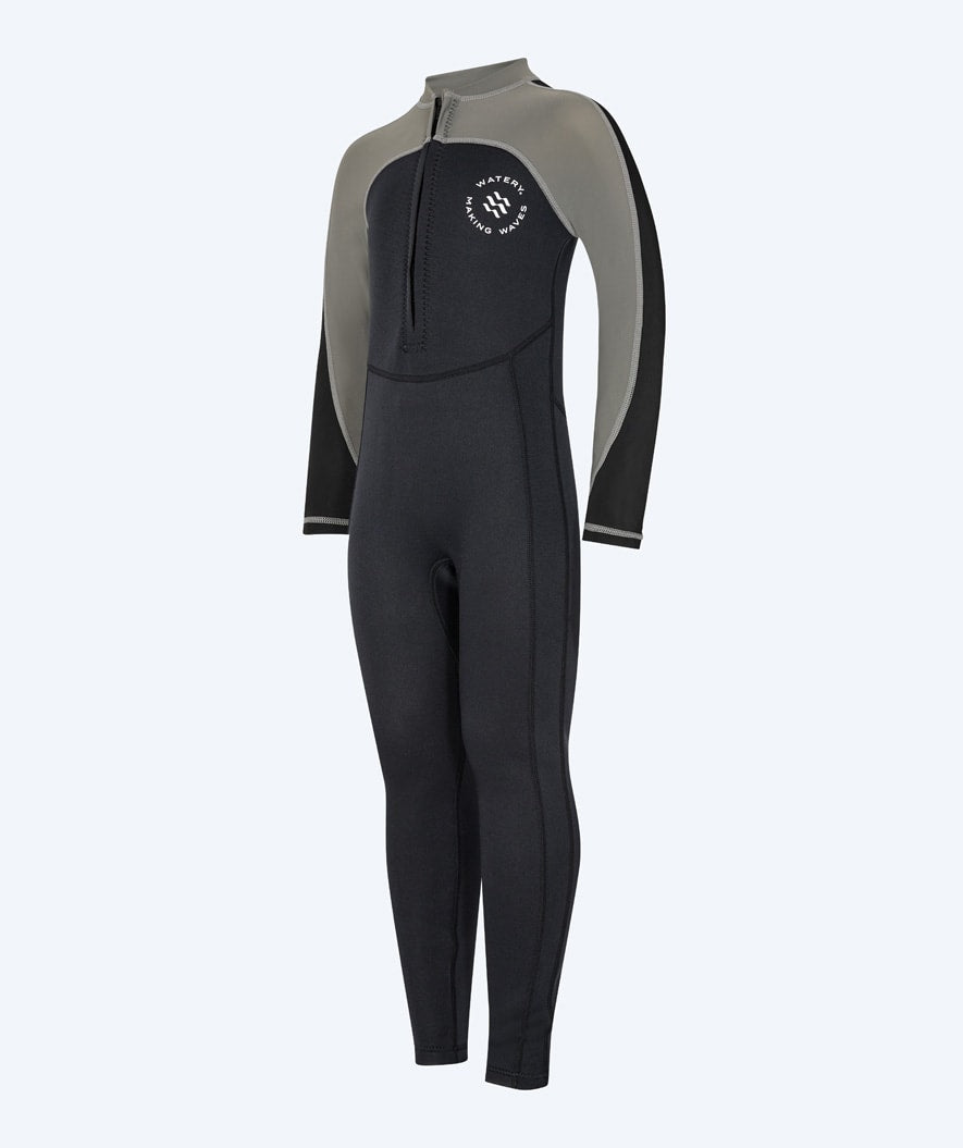 Watery UV wetsuit for kids - Calypso Full-Body - Grey/black