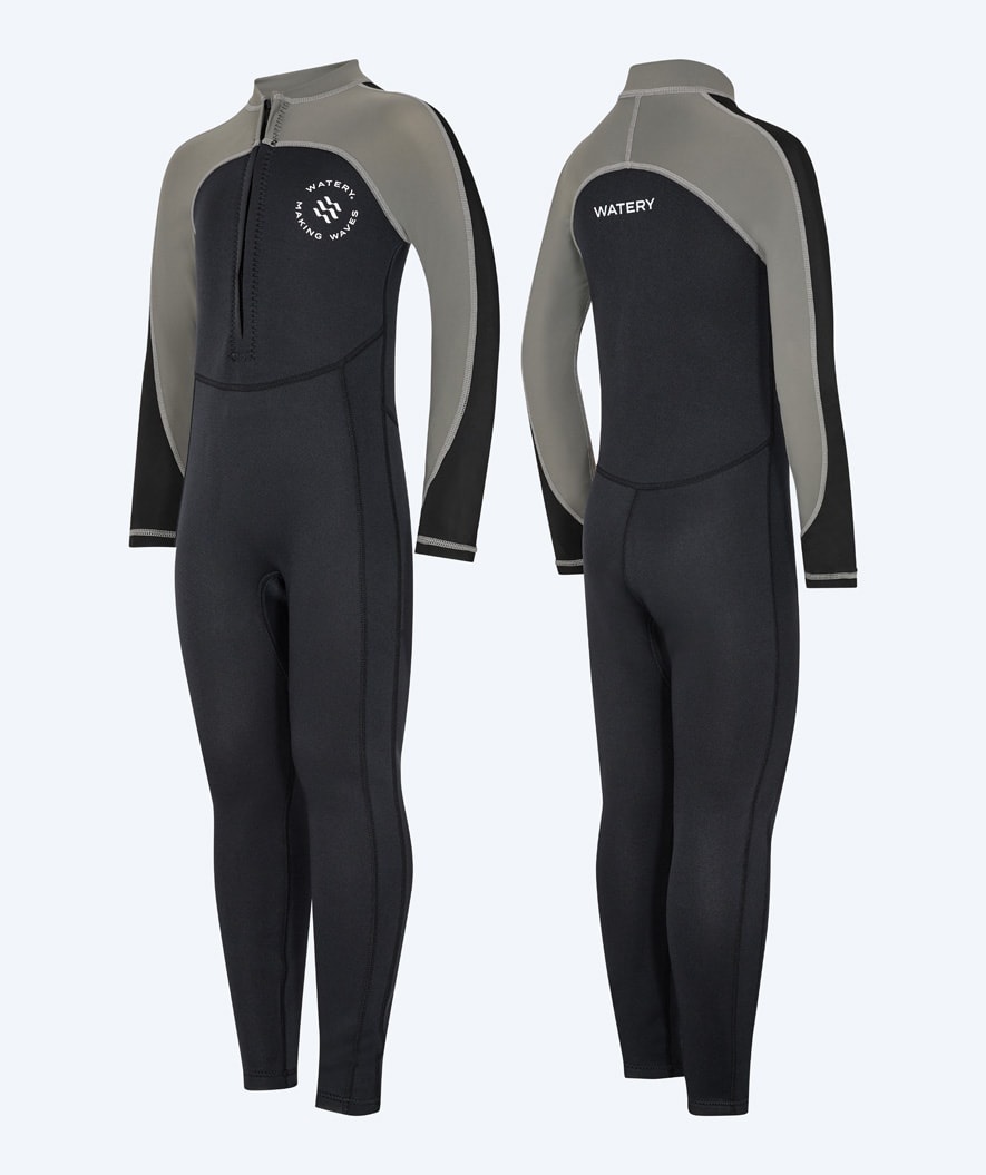 Watery UV wetsuit for kids - Calypso Full-Body - Grey/black