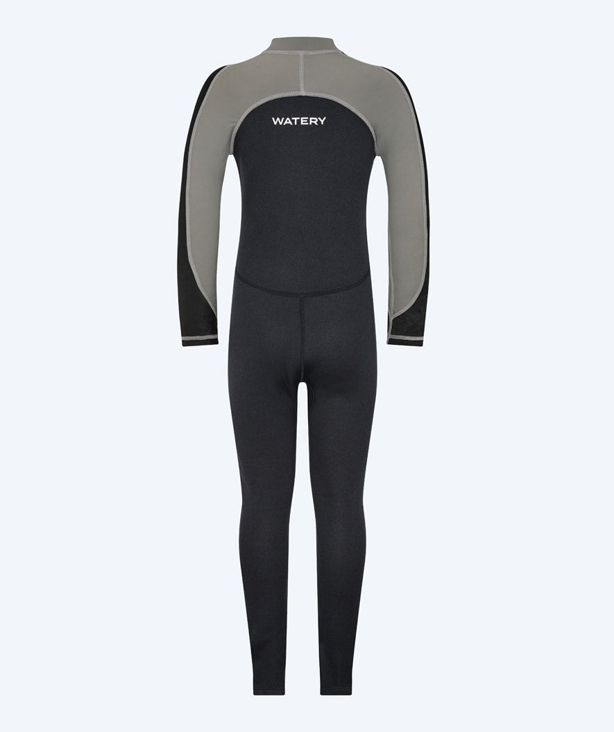 Watery UV wetsuit for kids - Calypso Full-Body - Grey/black