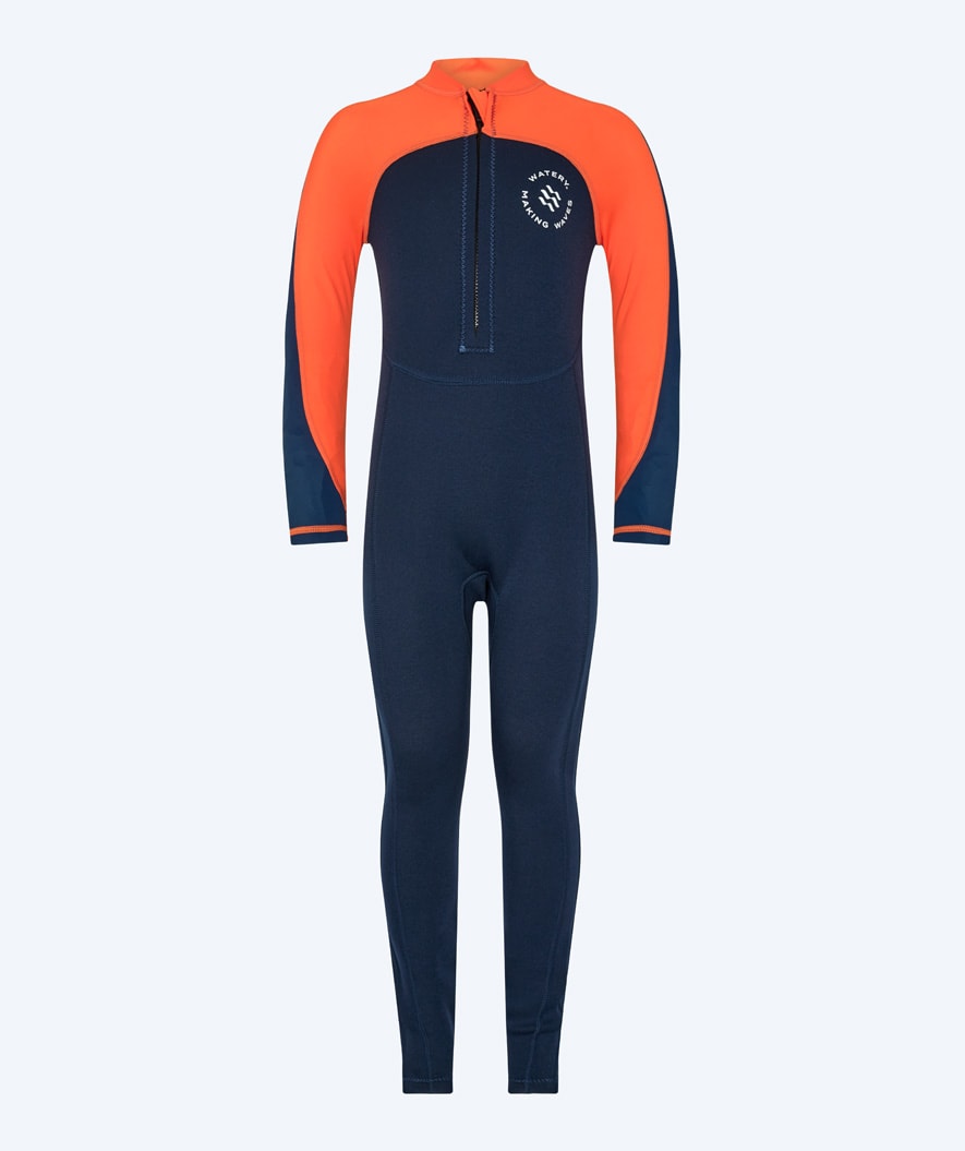 Watery UV wetsuit for kids - Calypso Full-Body - Orange/blue