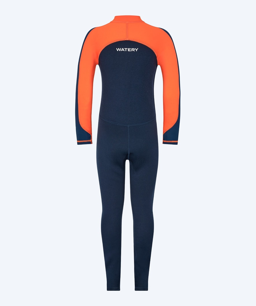 Watery UV wetsuit for kids - Calypso Full-Body - Orange/blue