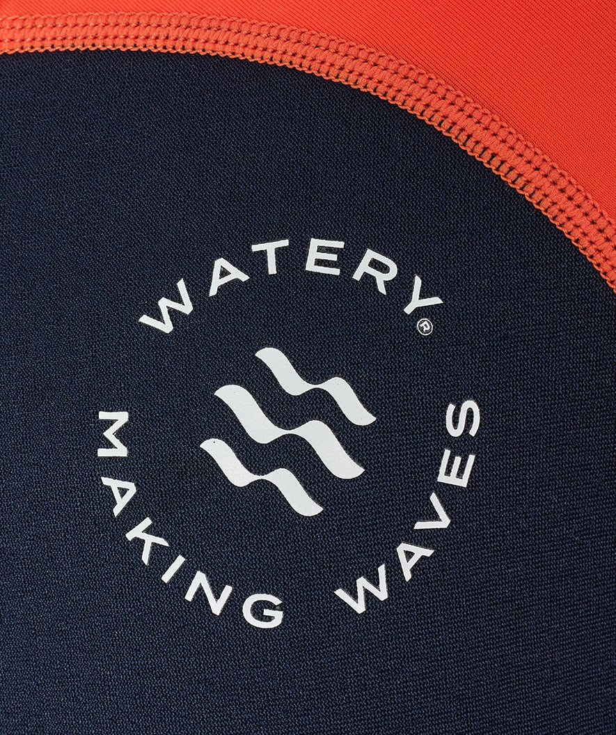 Watery UV wetsuit for kids - Calypso Full-Body - Orange/blue