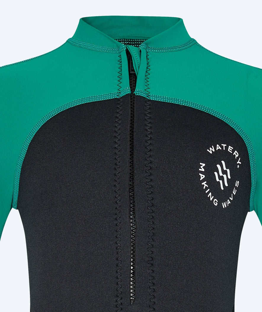 Watery UV wetsuit for kids - Calypso Long Sleeved - Green/black