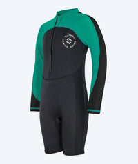 Watery UV wetsuit for kids - Calypso Long Sleeved - Green/black