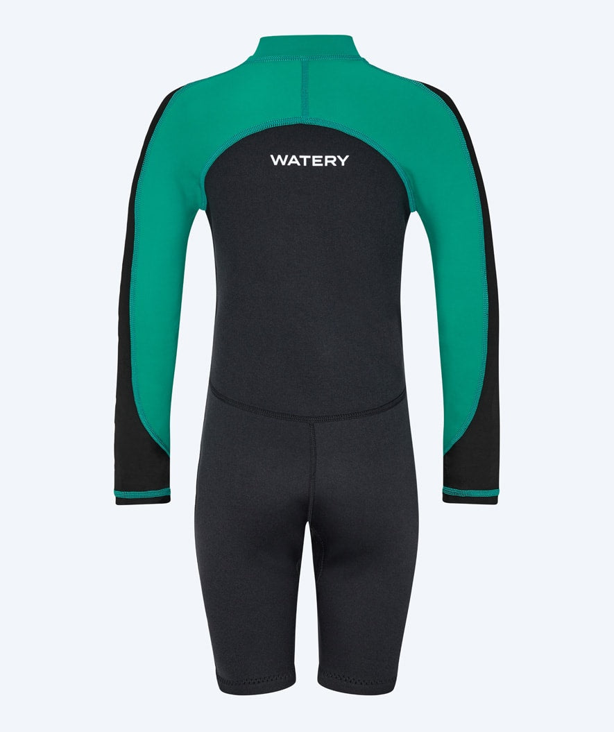 Watery UV wetsuit for kids - Calypso Long Sleeved - Green/black