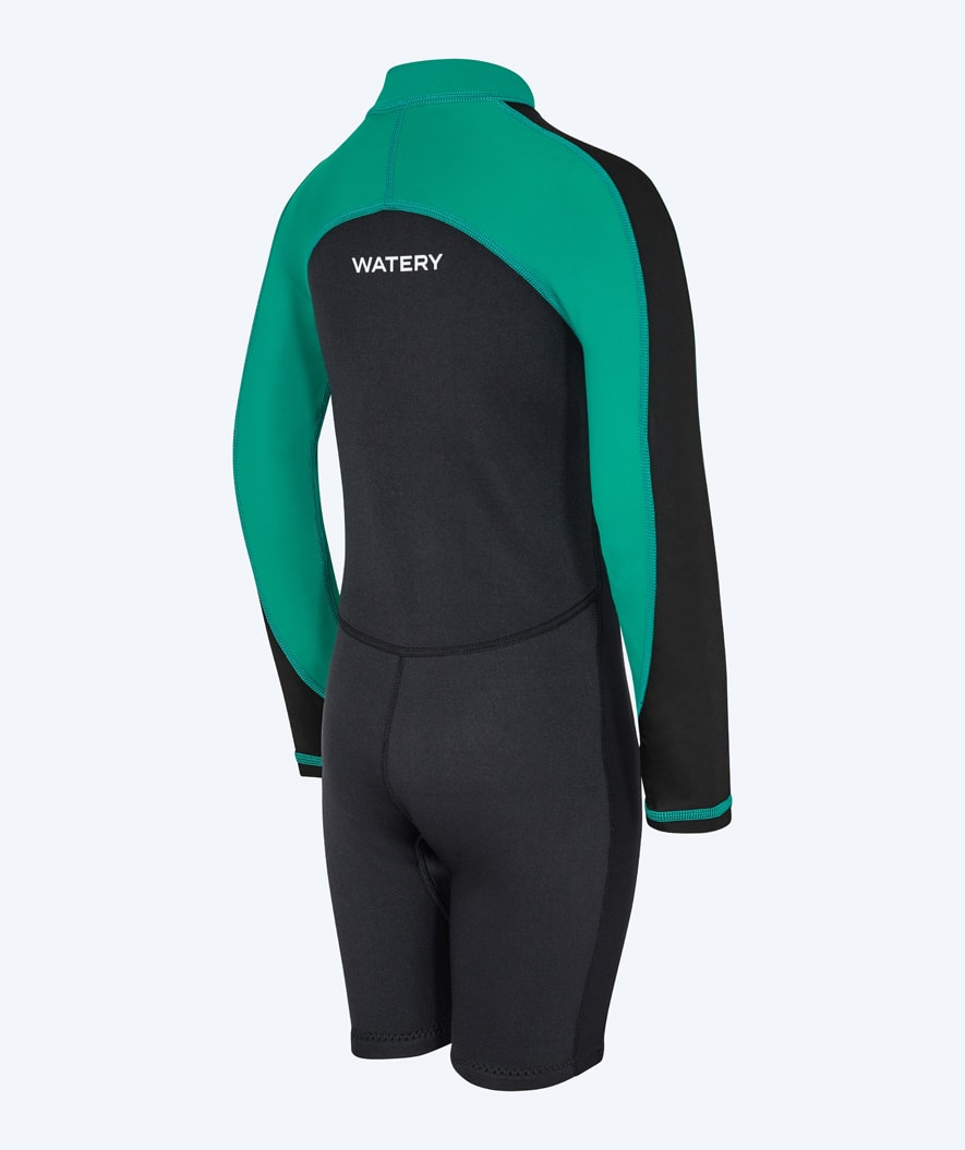 Watery UV wetsuit for kids - Calypso Long Sleeved - Green/black