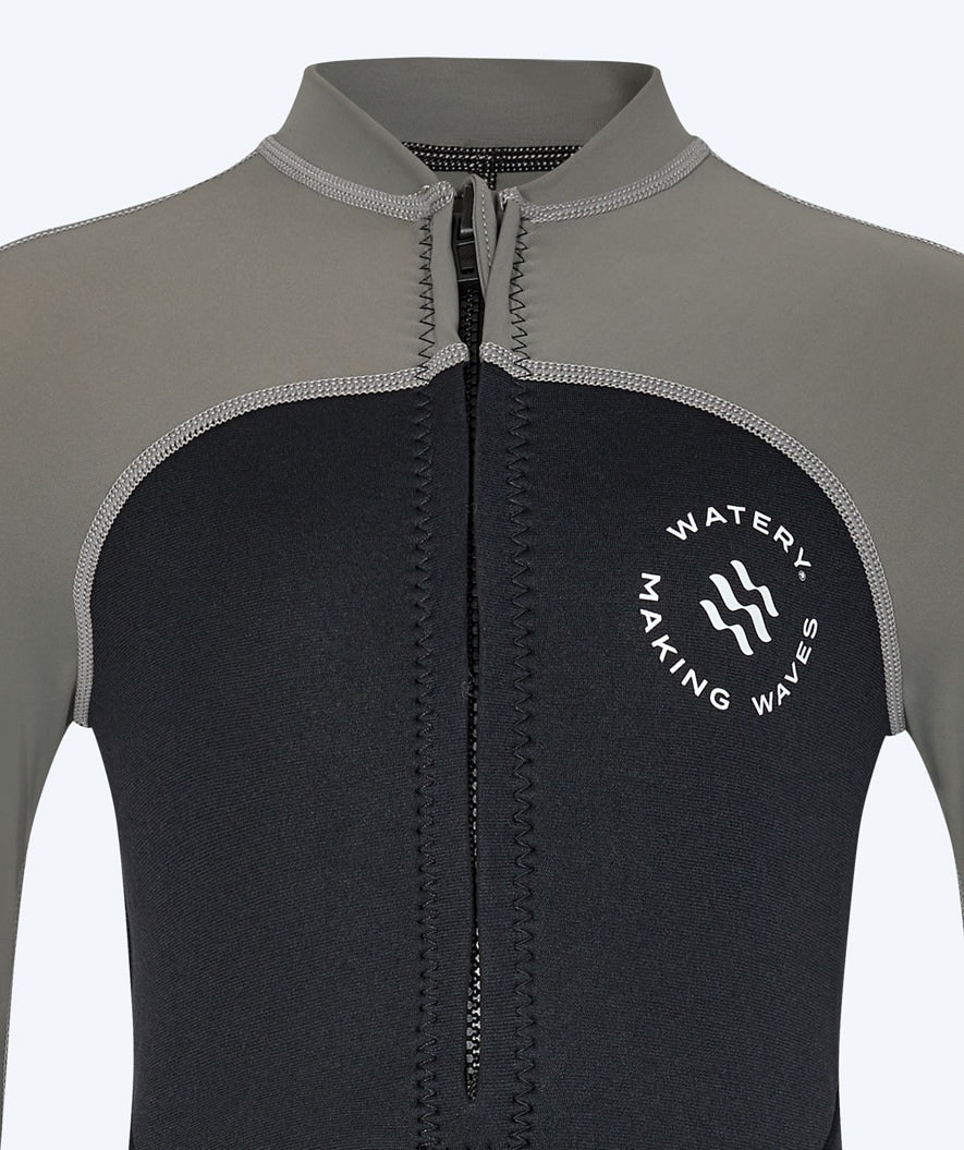 Watery UV wetsuit for kids - Calypso Long Sleeved - Grey/black