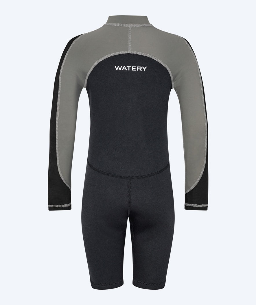 Watery UV wetsuit for kids - Calypso Long Sleeved - Grey/black